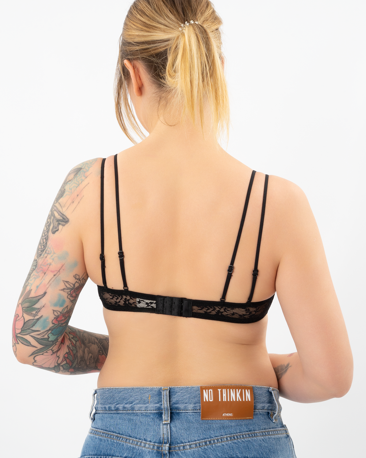 GRACE&MILA μαύρο bralette από δαντέλα
