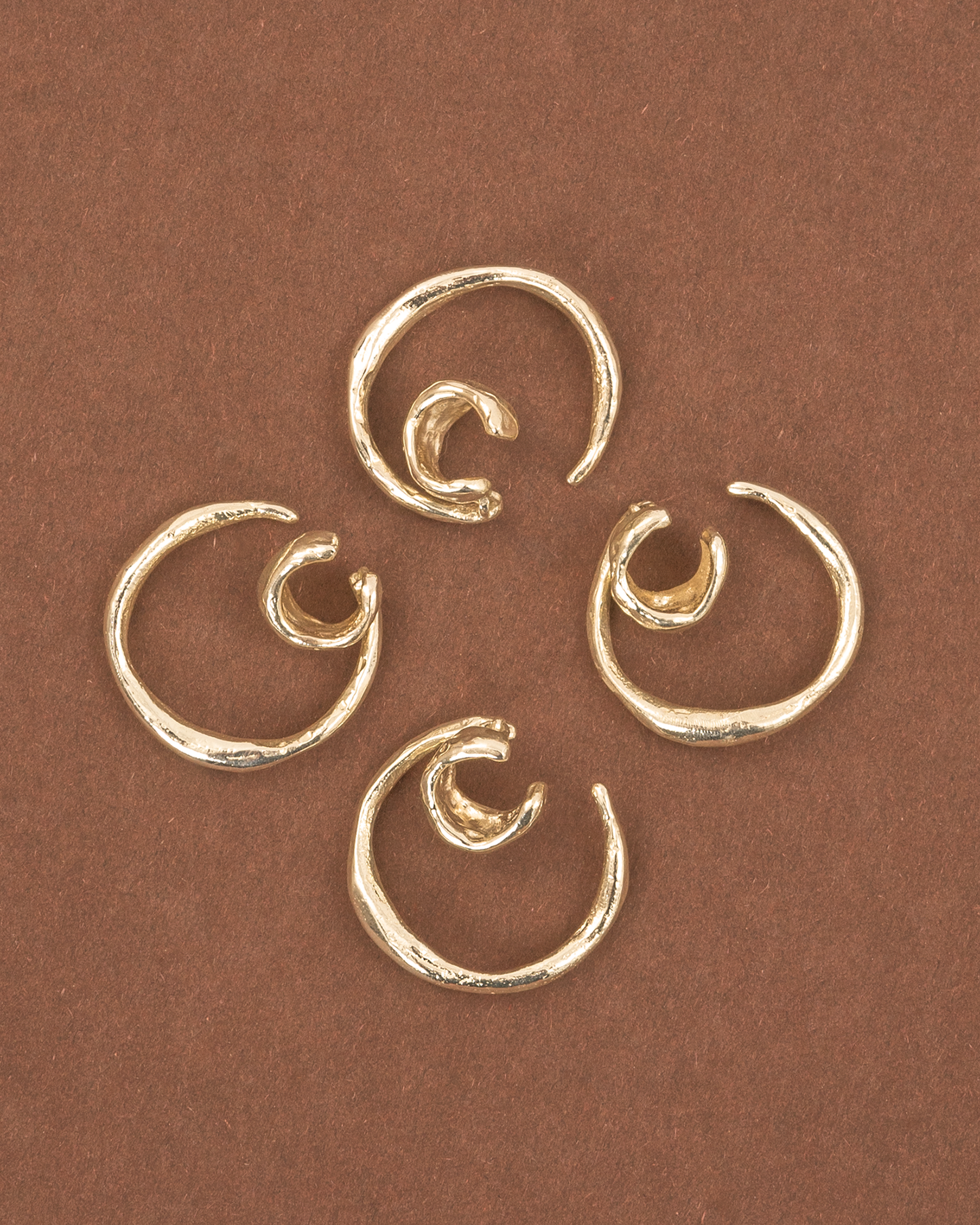 NASILIA διπλό ear cuff με κρίκο από ασήμι
