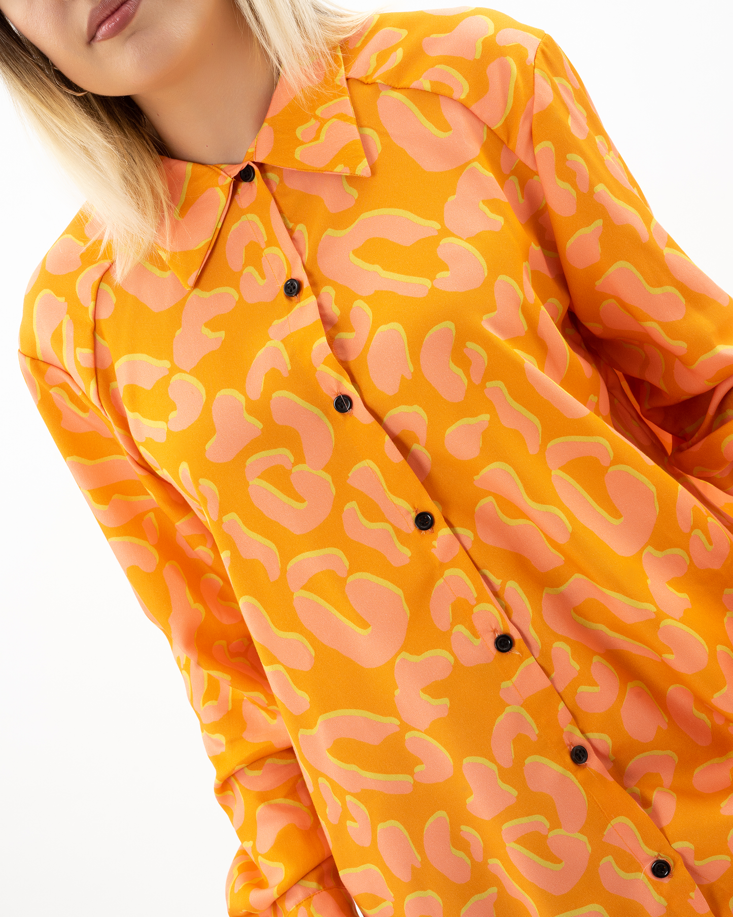 KLELIA ANDRALI oversized πουκάμισο με λεοπάρ print