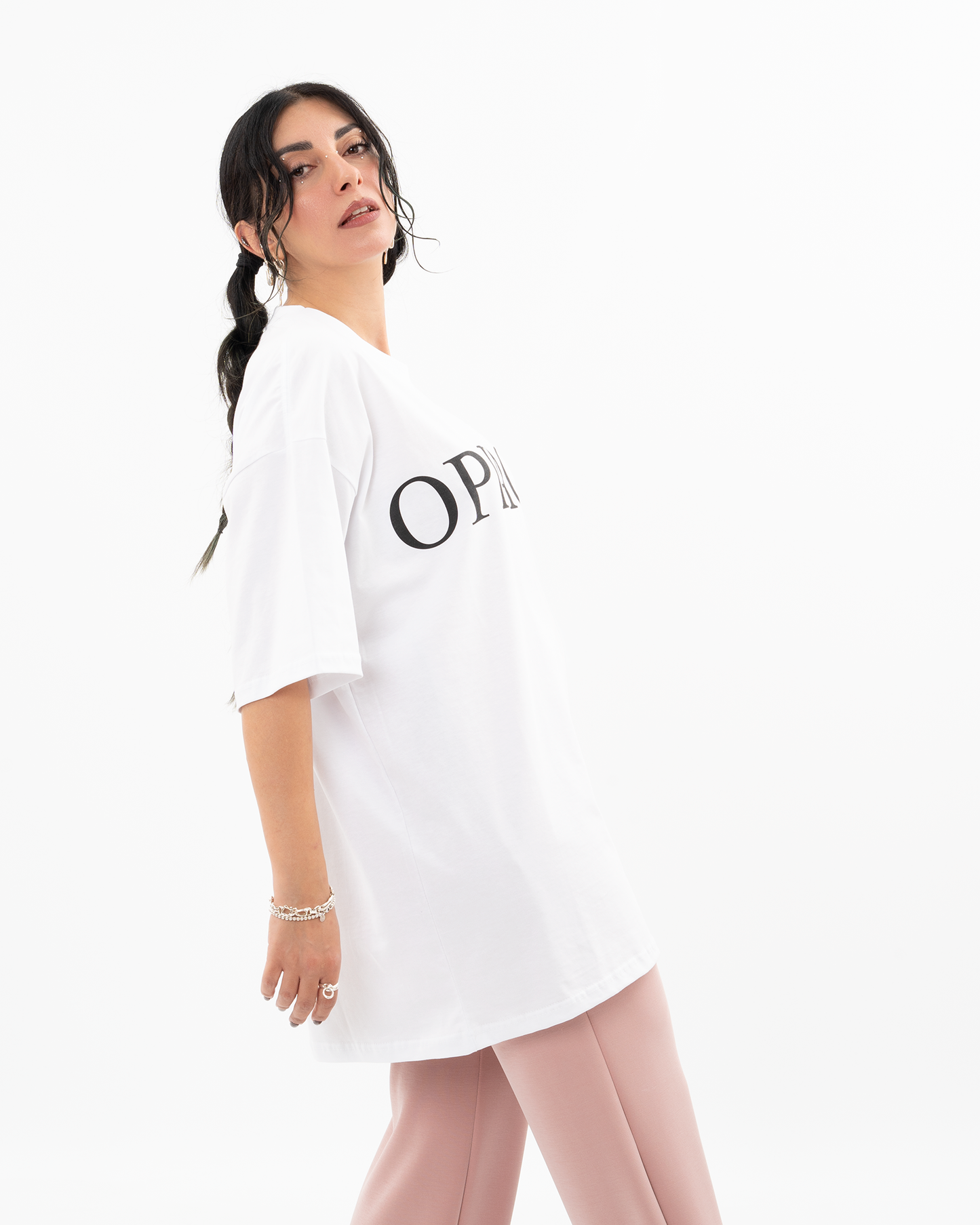 HARDCLO λευκό oversized Orgasm t-shirt