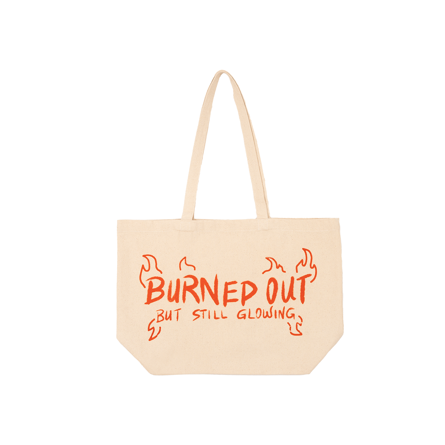 Burned Out natural tote bag