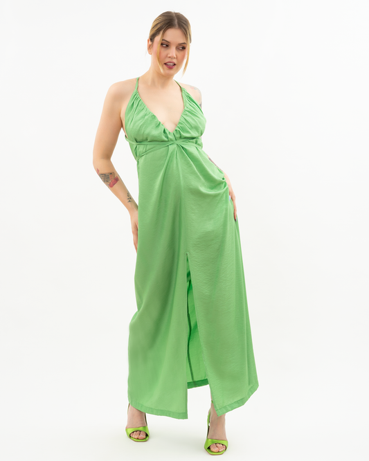 AIKI DIOUNOT μάξι φόρεμα πράσινο εξώπλατο