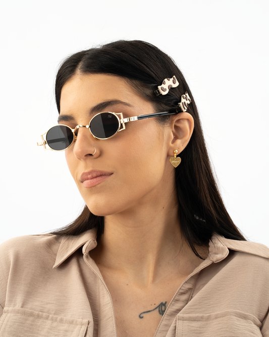AV SUNGLASSES μεταλλικά γυαλιά ηλίου 'Brida' σε μαύρο/χρυσό