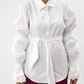 DEAR VIOLET πουκάμισο λευκό με σούρες και ζώνη