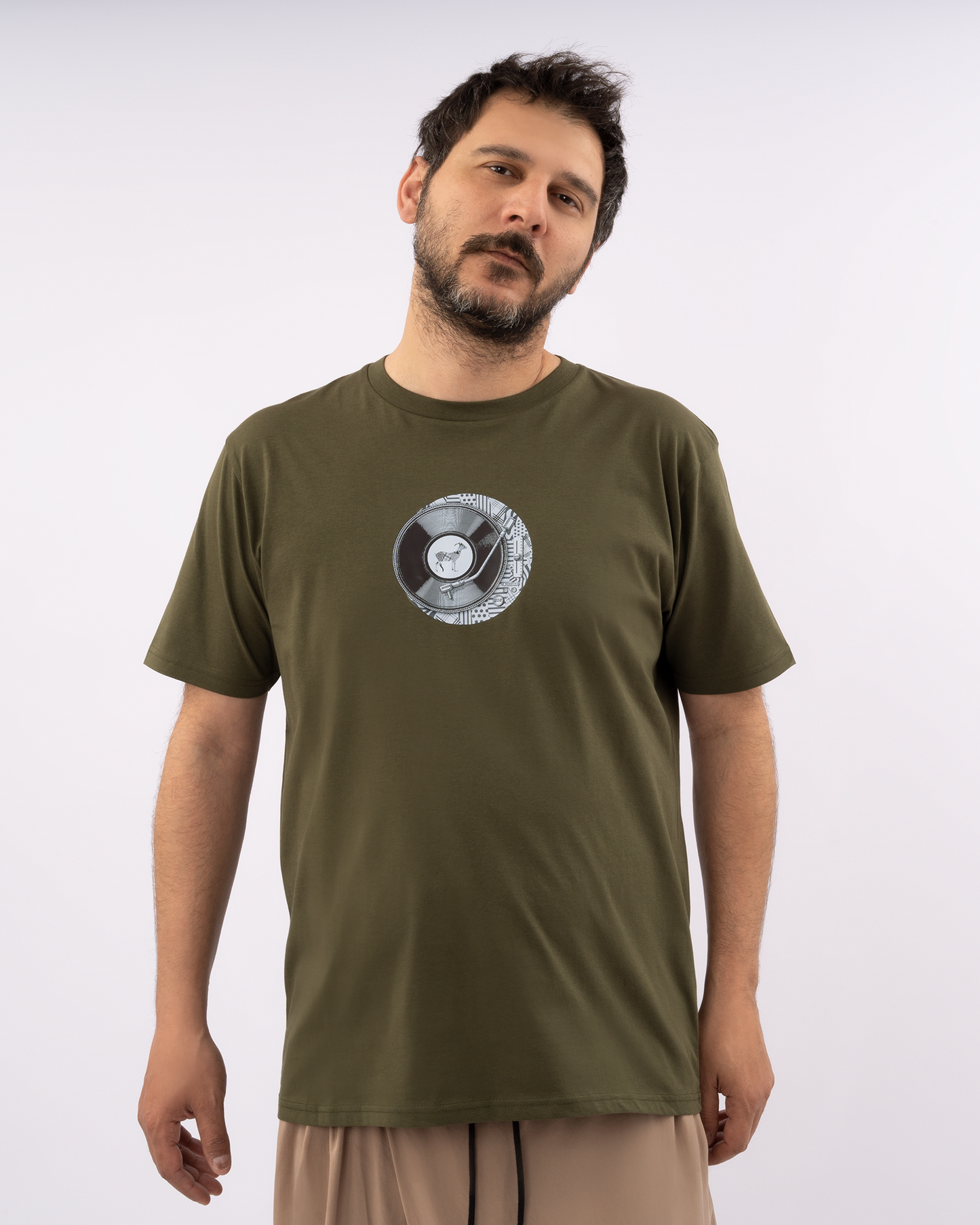 THE MOTLEY GOAT κοντομάνικη μπλούζα με σχέδιο βινύλιο