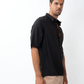 4TAILORS λινό πουκάμισο oversized σε μαύρο
