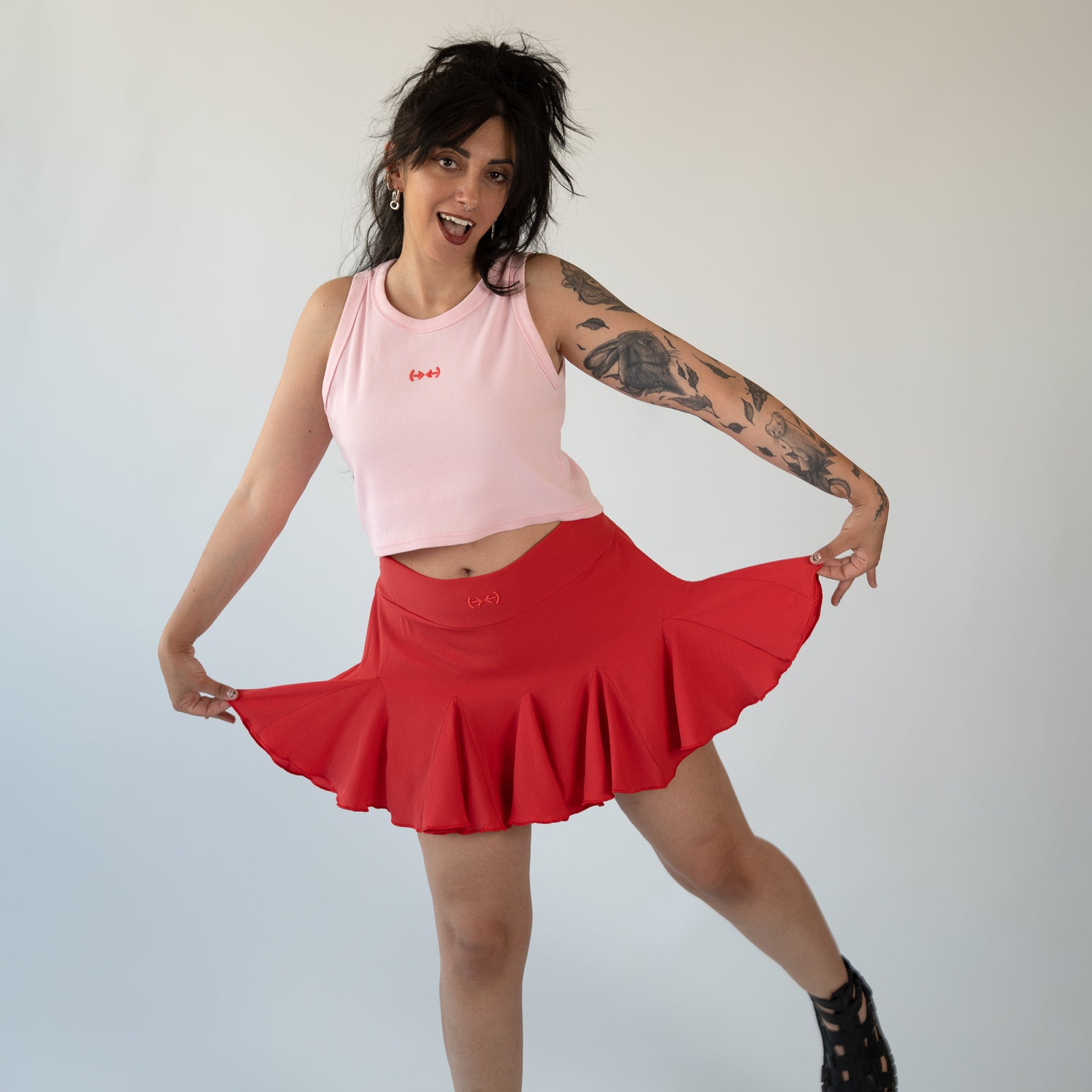 Manic red skort
