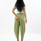 AIKI DIOUNOT παντελόνι με πιέτες σε πράσινο