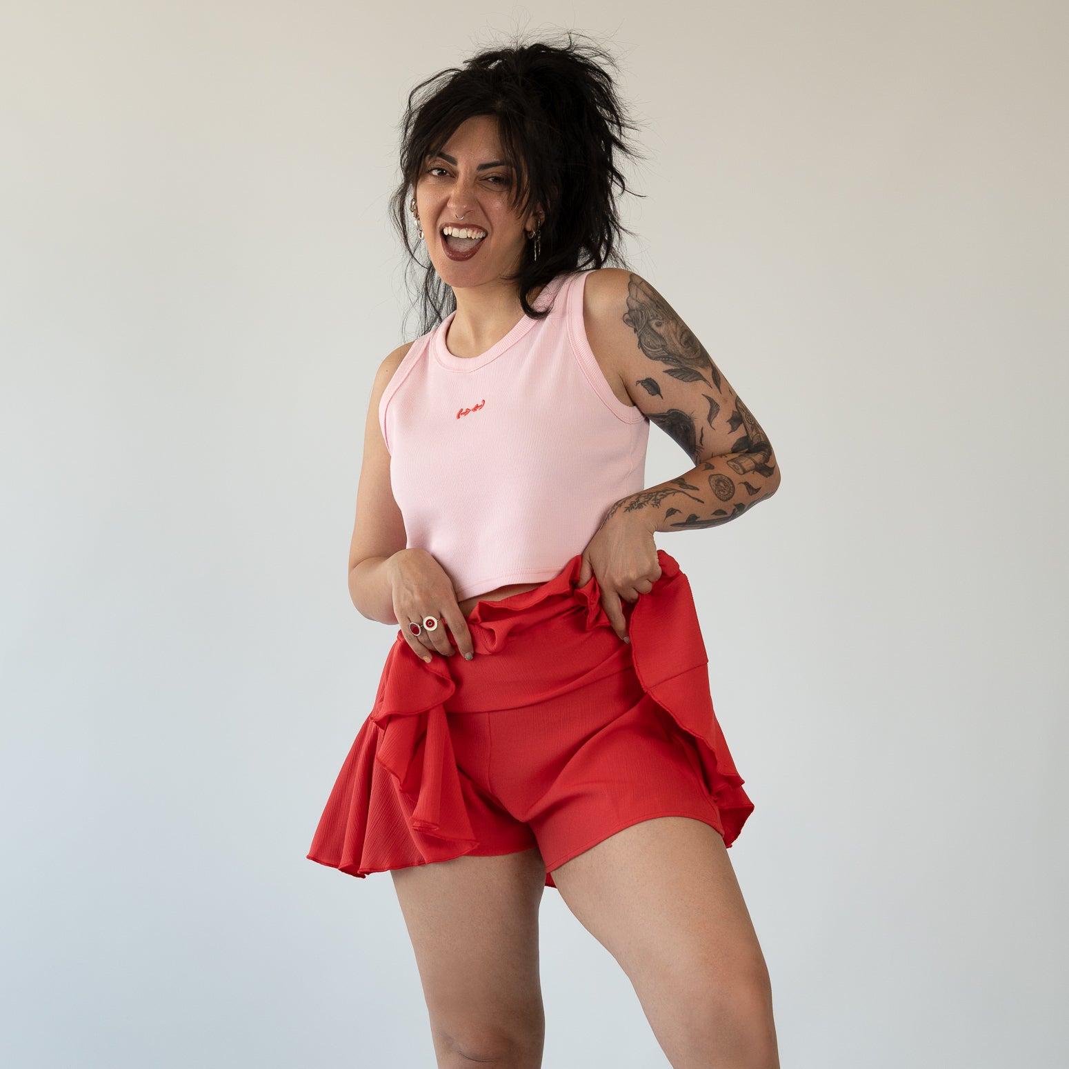 Manic red skort