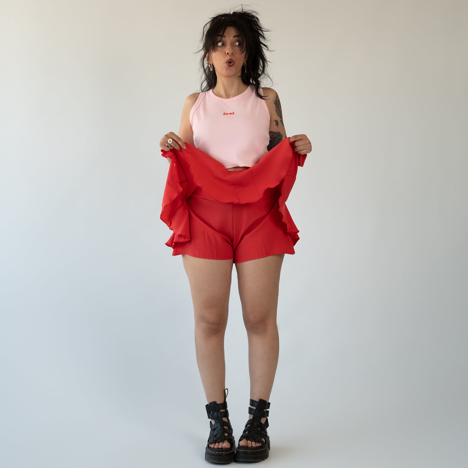 Manic red skort