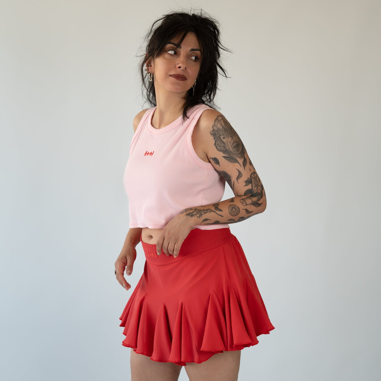 Manic red skort
