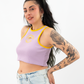 OVARY GANG λιλά tank top με κέντημα
