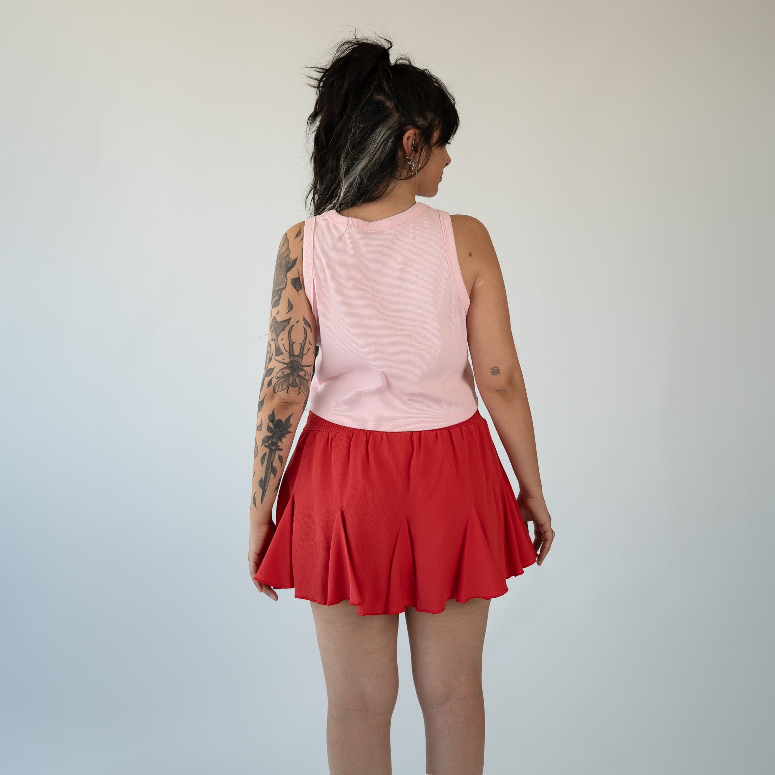 Manic red skort