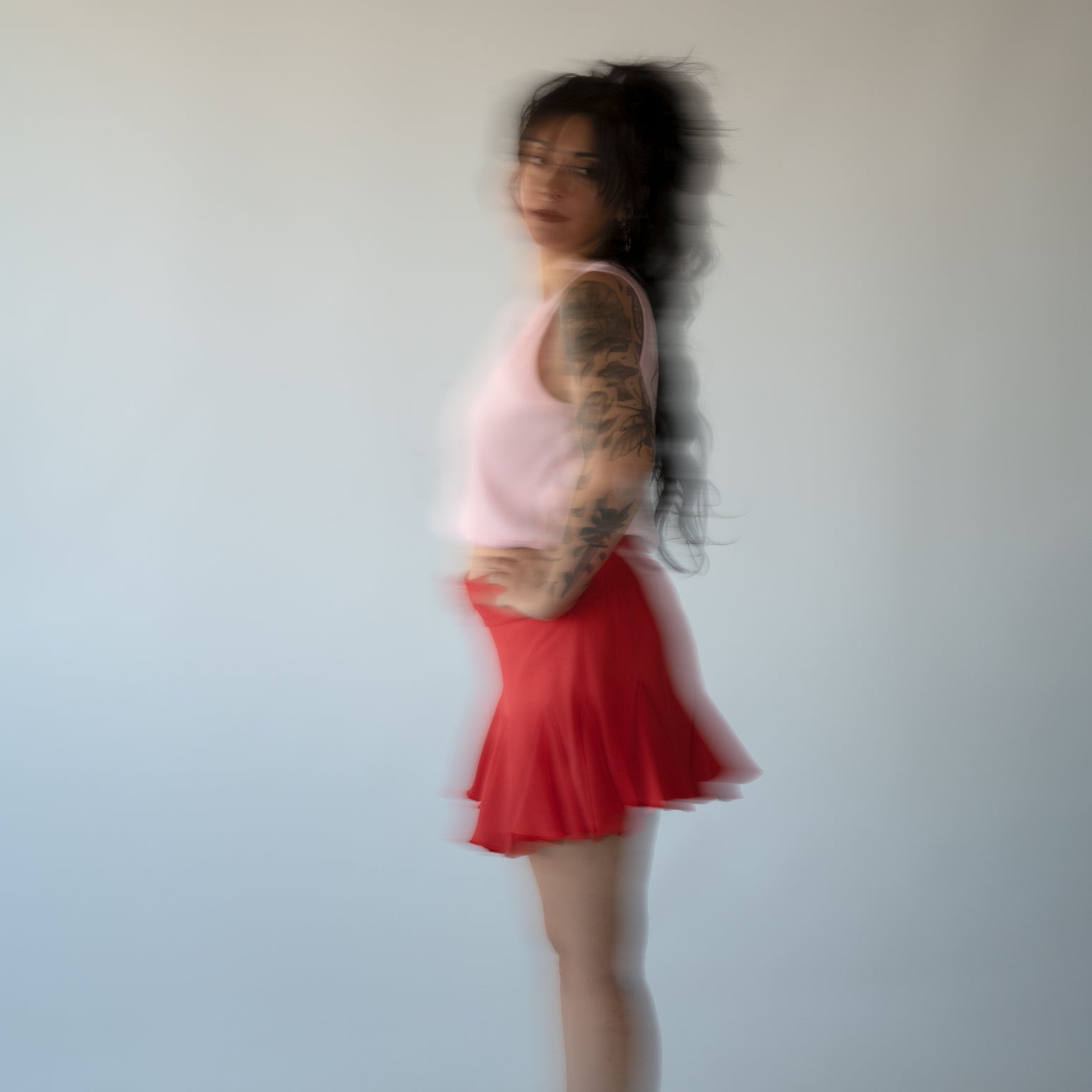 Manic red skort