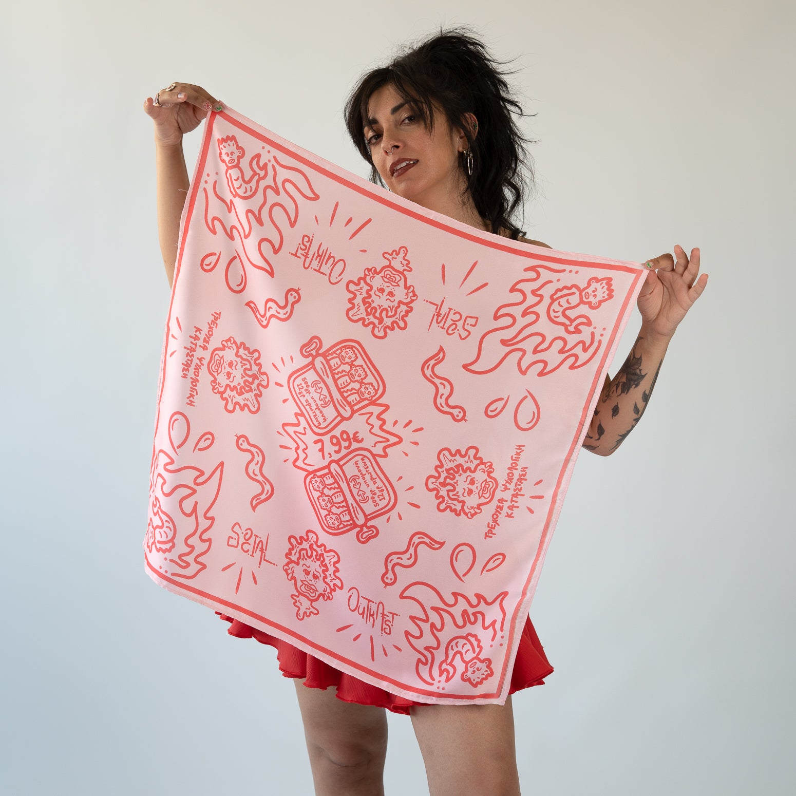 Do Not Disturb pink scarf