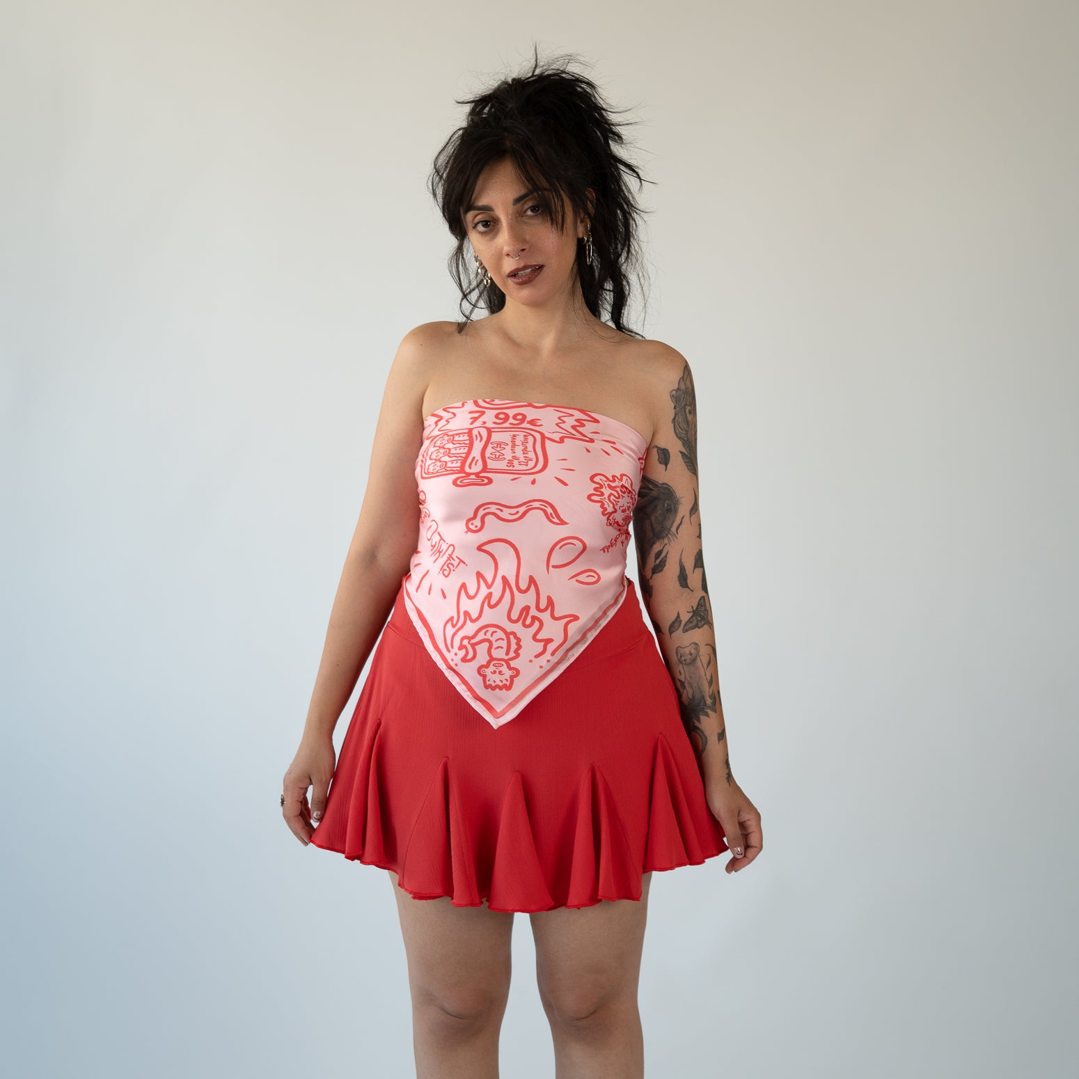 Manic red skort