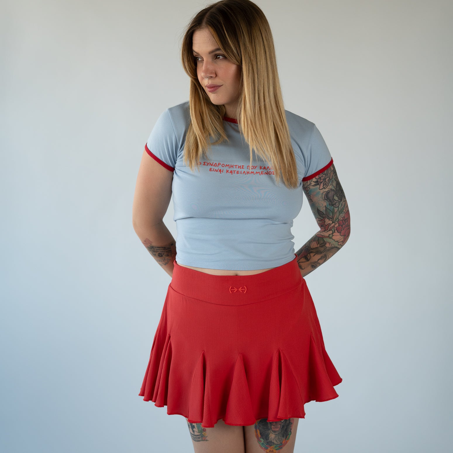 Manic red skort