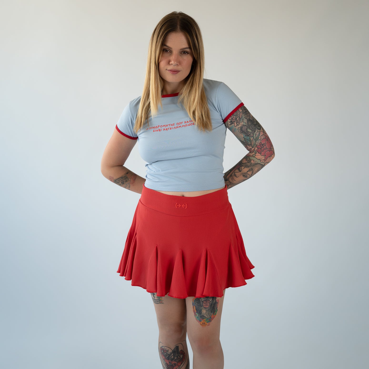 Manic red skort