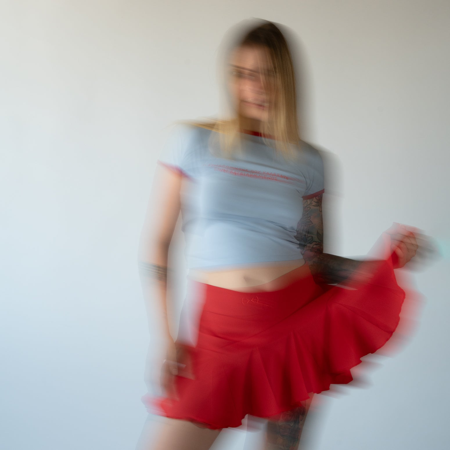 Manic red skort