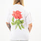 HARDCLO λευκό κοντομάνικο t-shirt Τριαντάφυλλο
