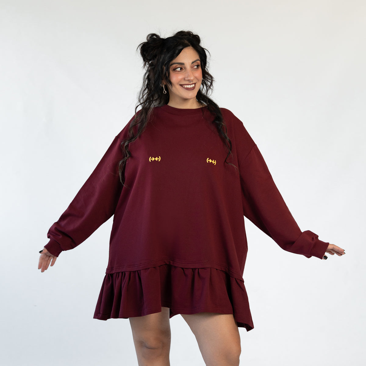 Boob Logo bordeaux dress