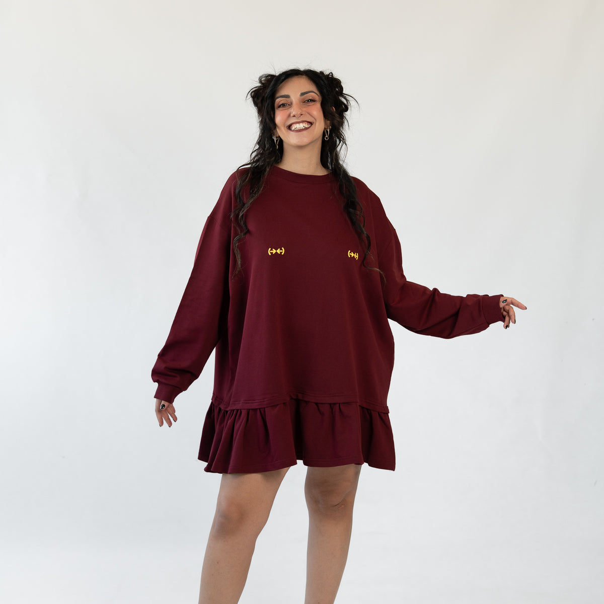 Boob Logo bordeaux dress
