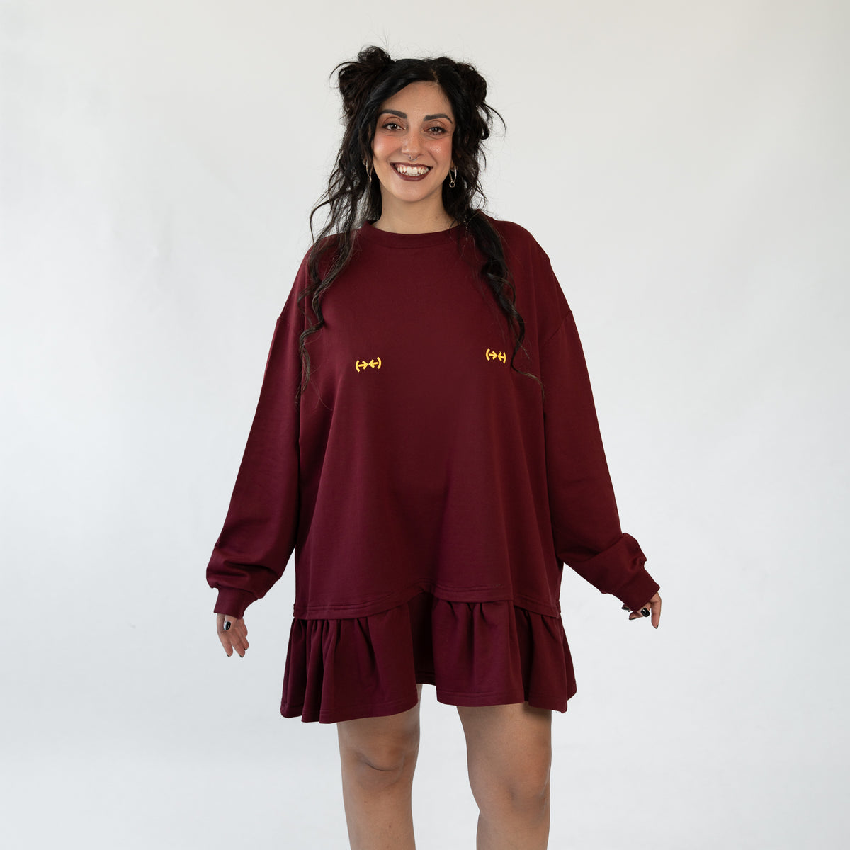 Boob Logo bordeaux dress