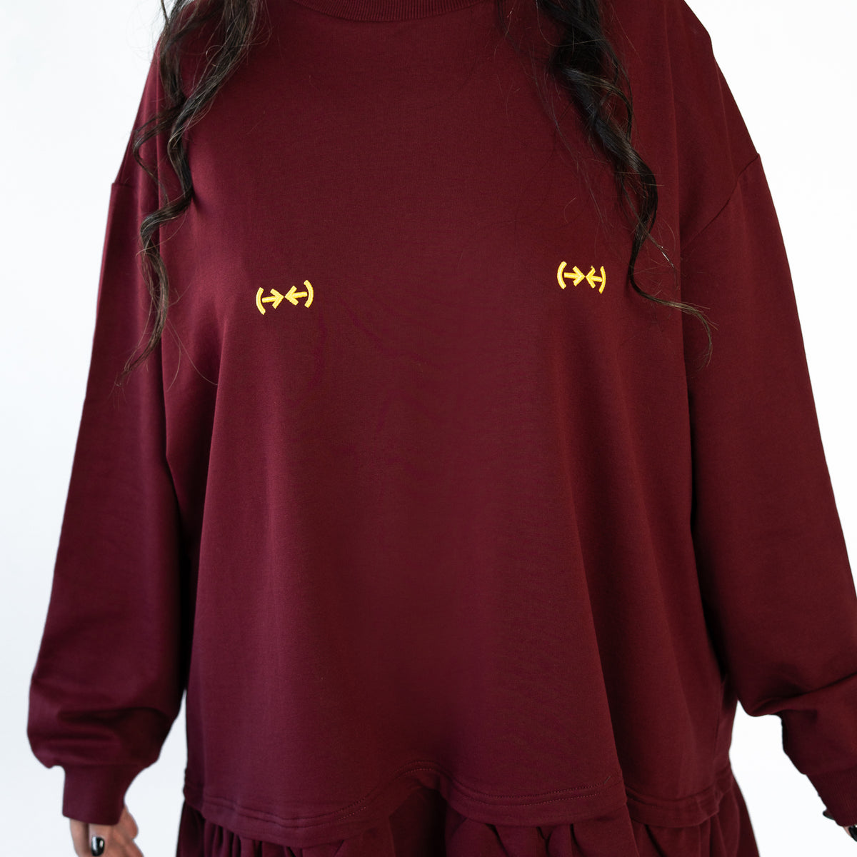 Boob Logo bordeaux dress