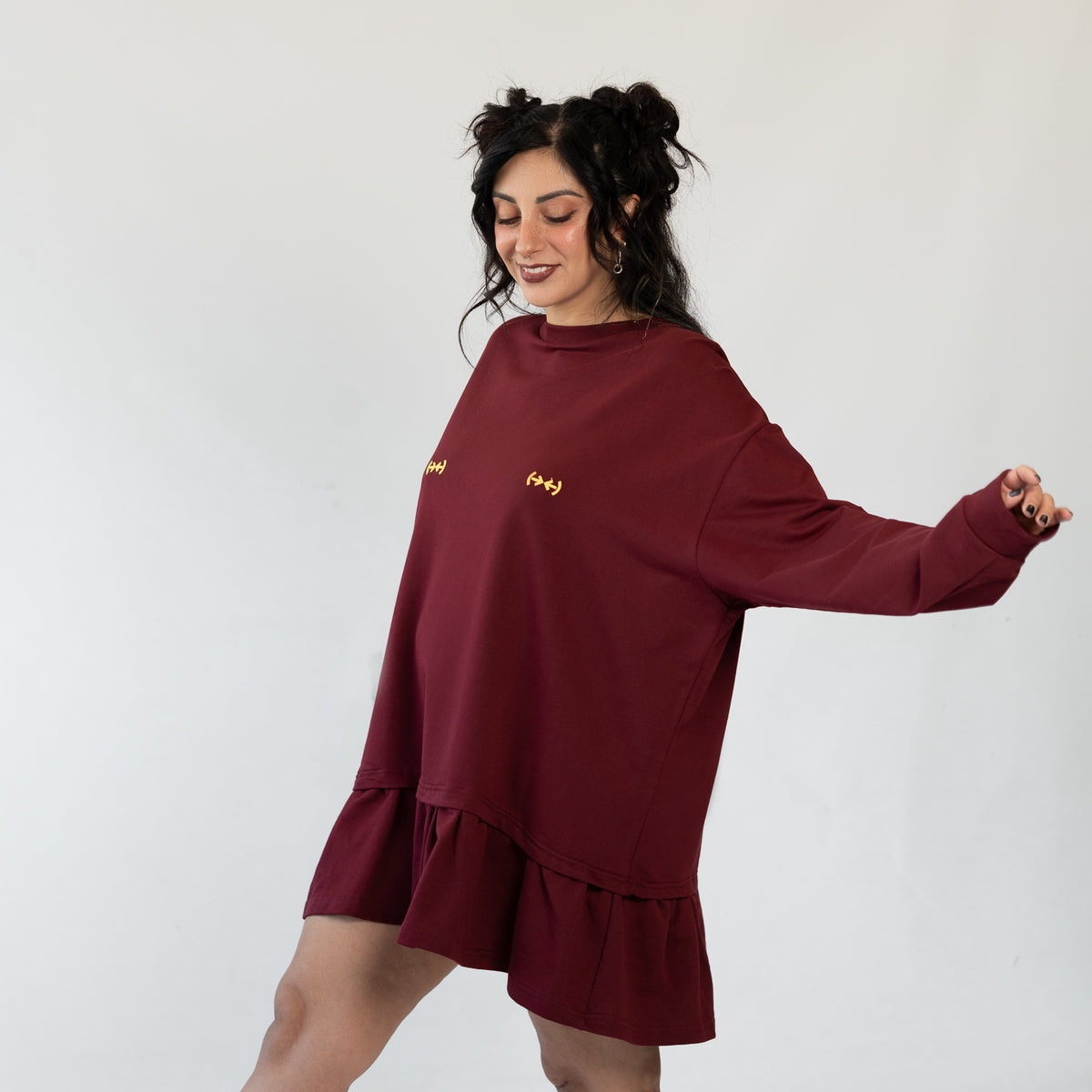 Boob Logo bordeaux dress