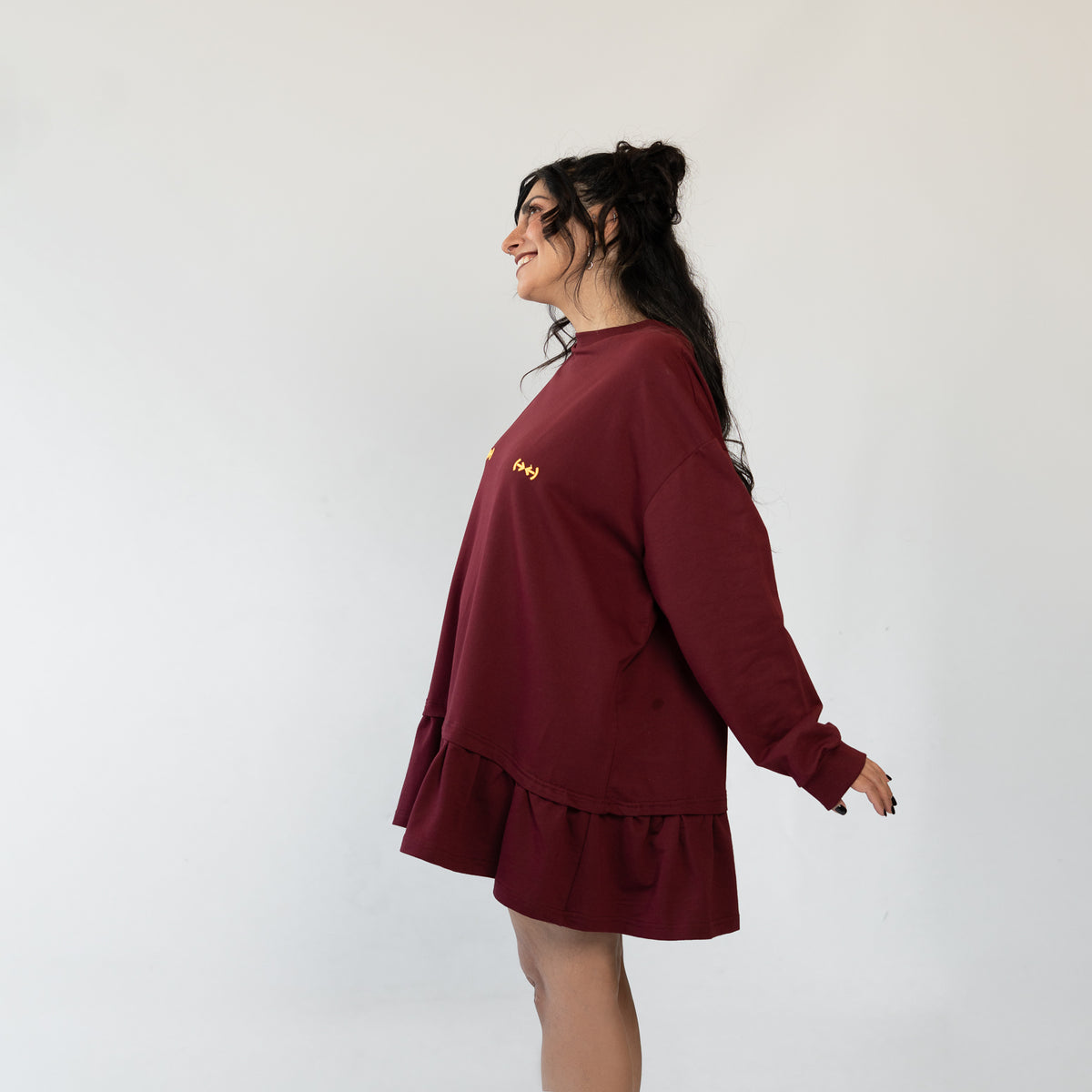 Boob Logo bordeaux dress
