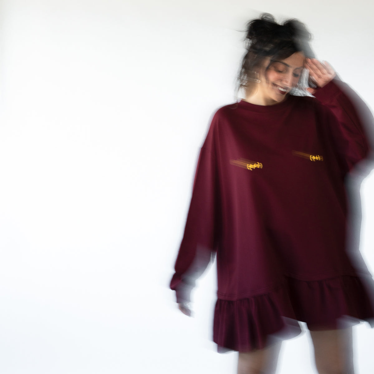 Boob Logo bordeaux dress
