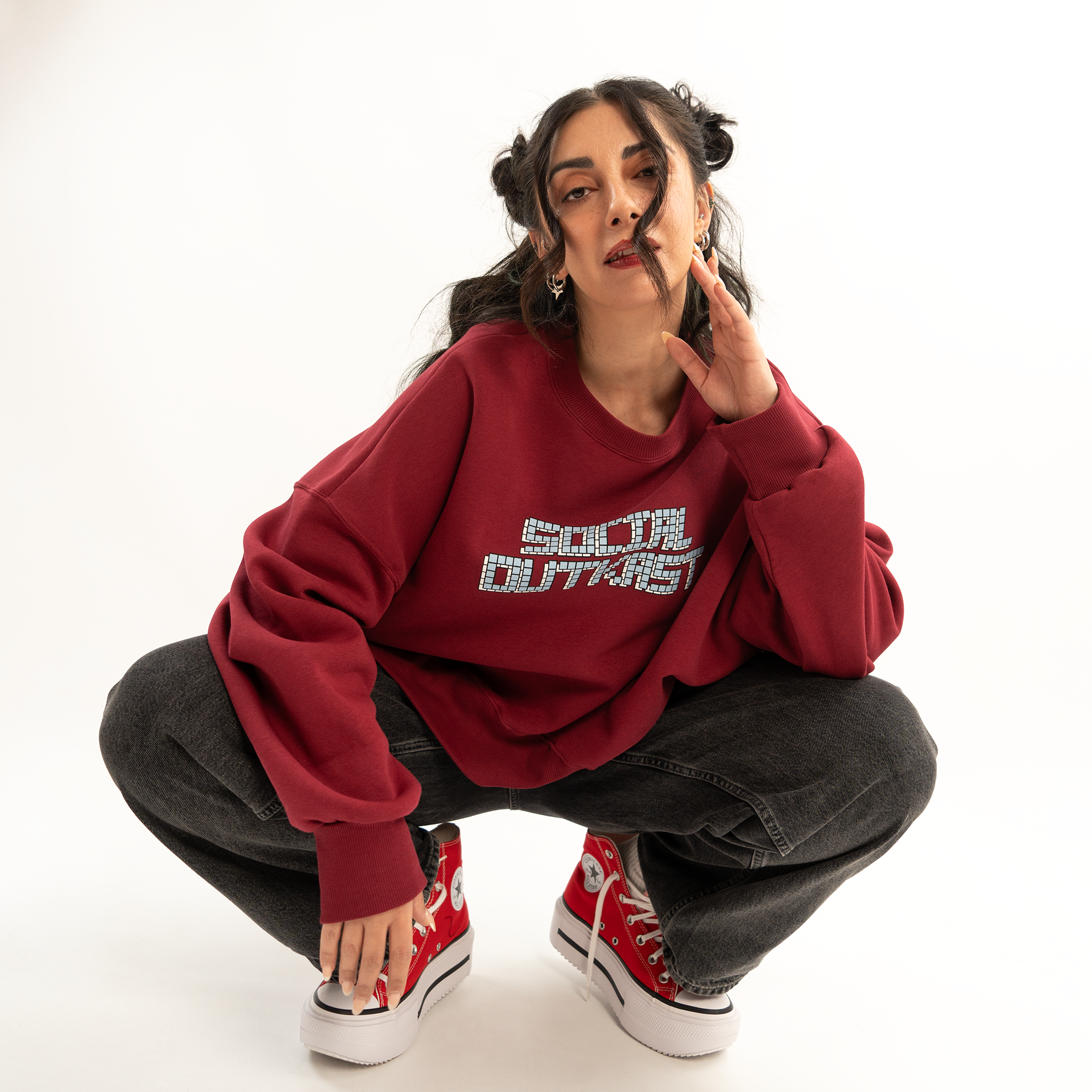 Block 91 bordeaux sweatshirt
