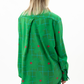 KLELIA ANDRALI oversized πουκάμισο πράσινο φλοράλ