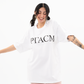 HARDCLO λευκό oversized Orgasm t-shirt