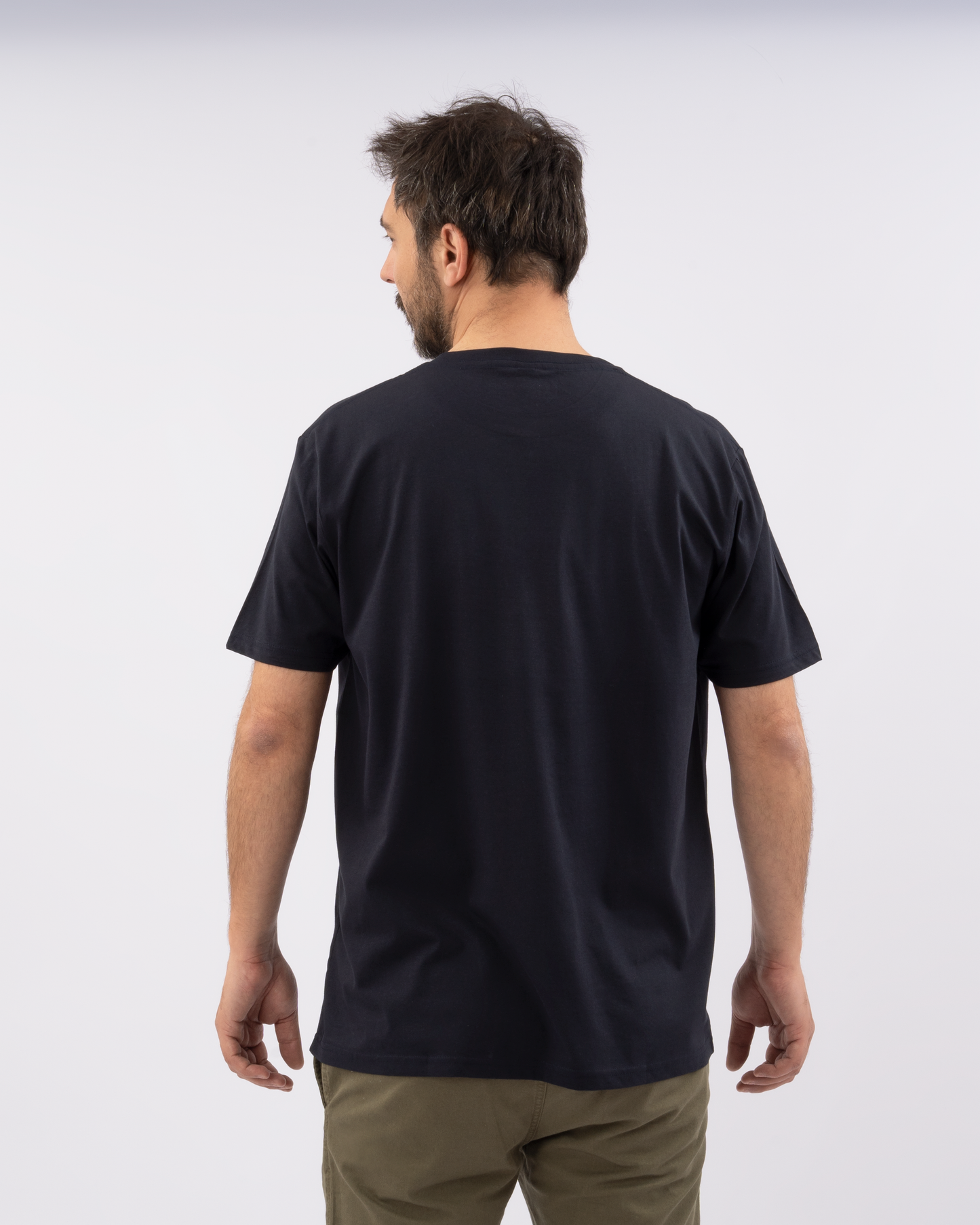 THE MOTLEY GOAT κοντομάνικη μπλούζα με logo σε μπλε σκούρο