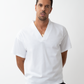 4TAILORS μπλούζα oversized με λαιμόκοψη V σε λευκό
