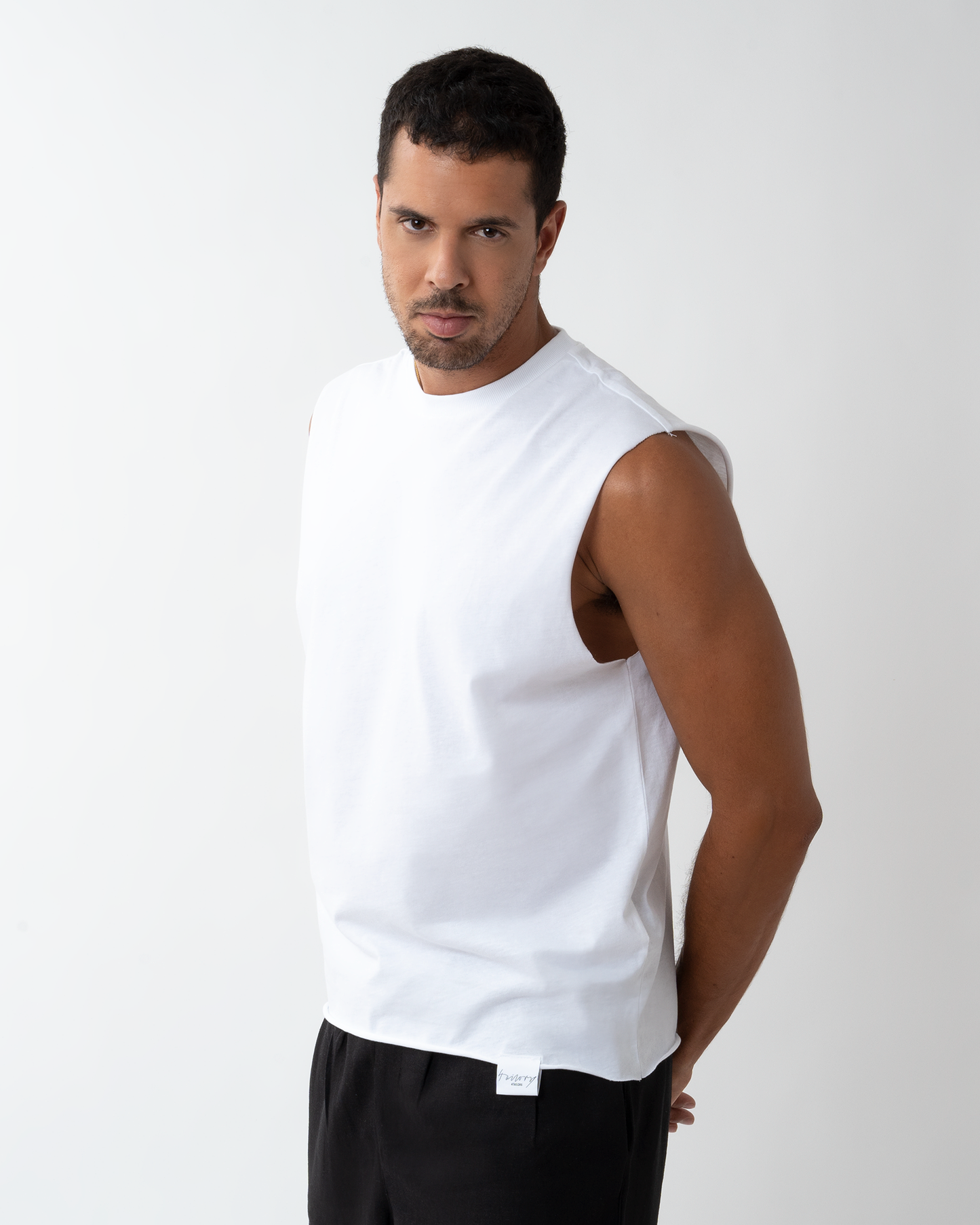4TAILORS αμάνικη μπλούζα σε λευκό
