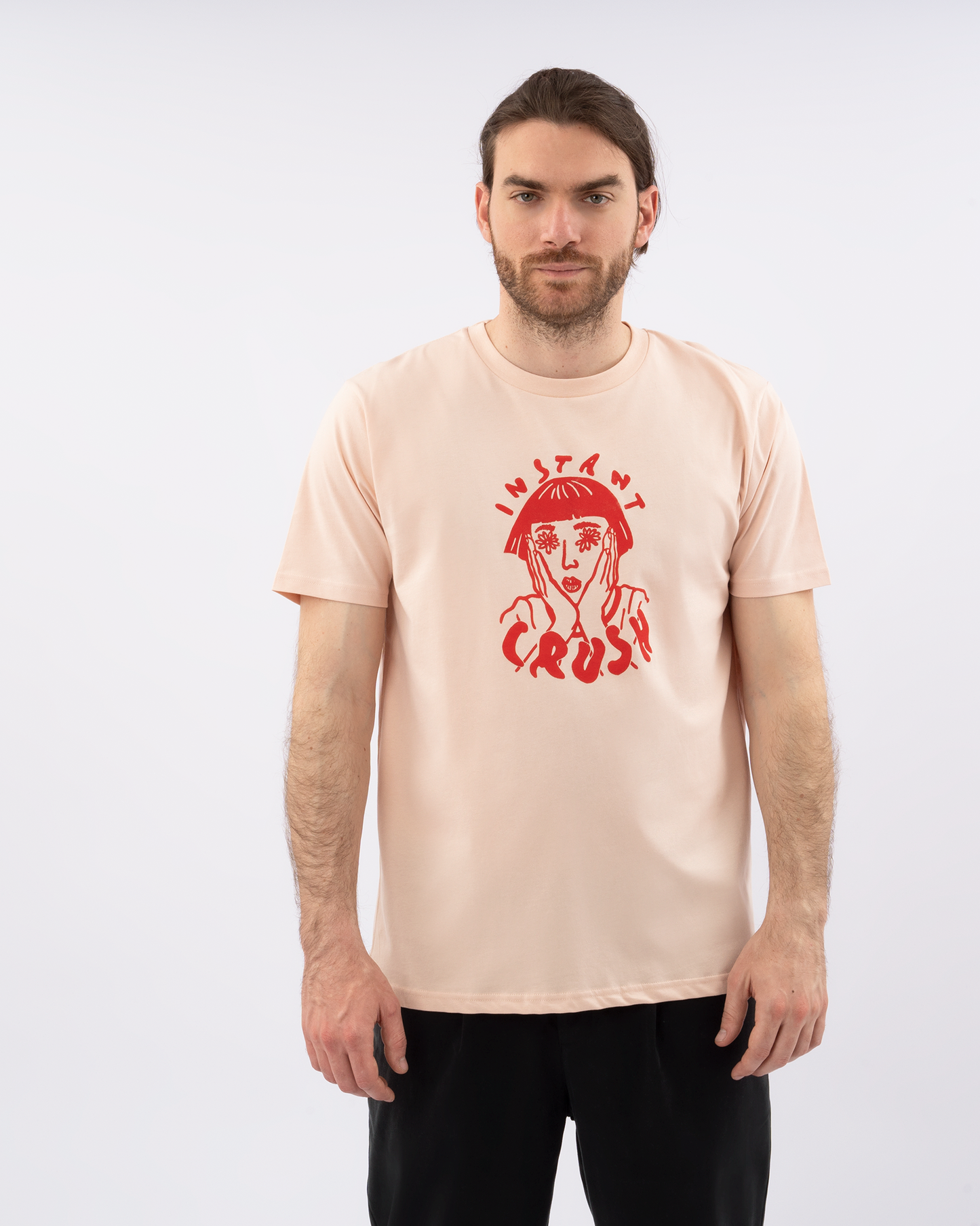 24 GOAT κοντομάνικο μπλουζάκι με τύπωμα σε ροζ
