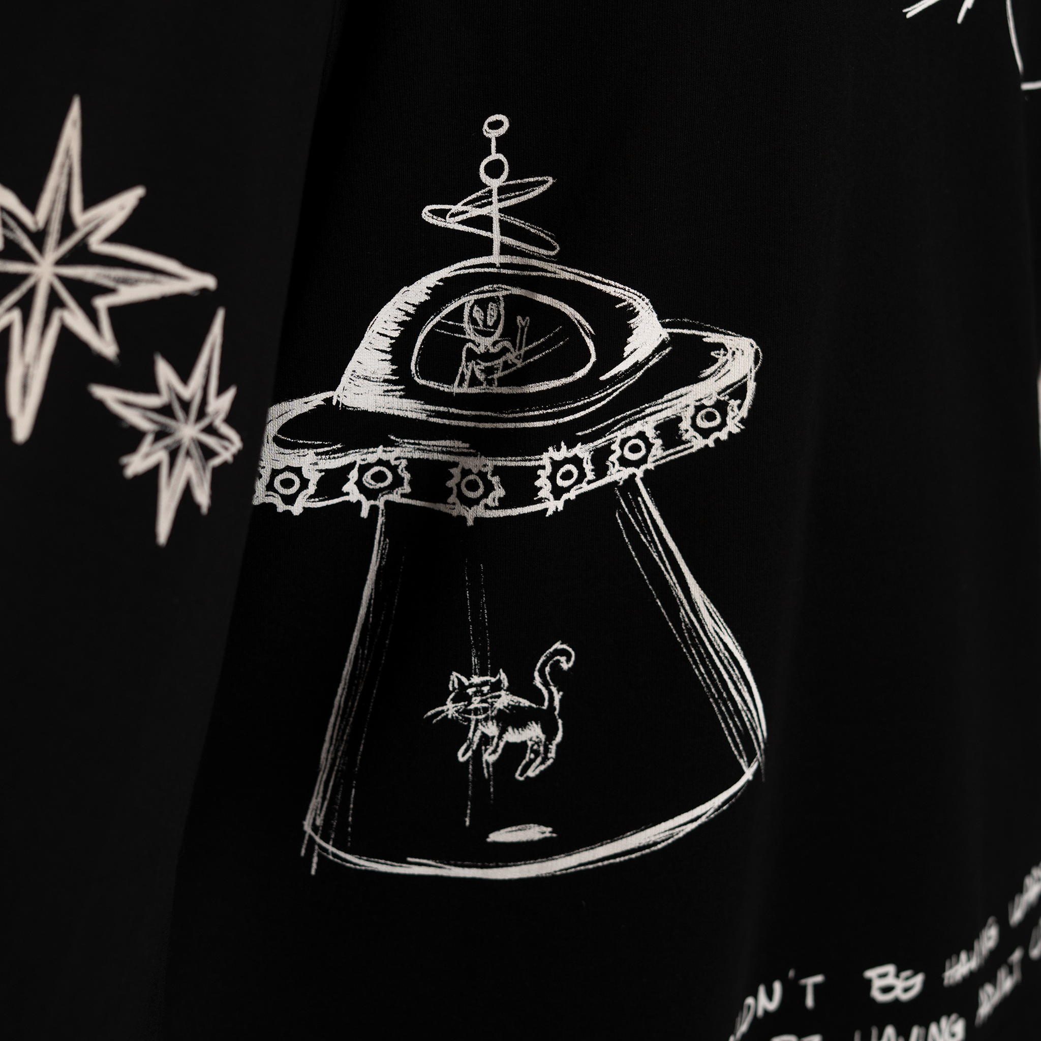 Doodle black long-sleeve shirt