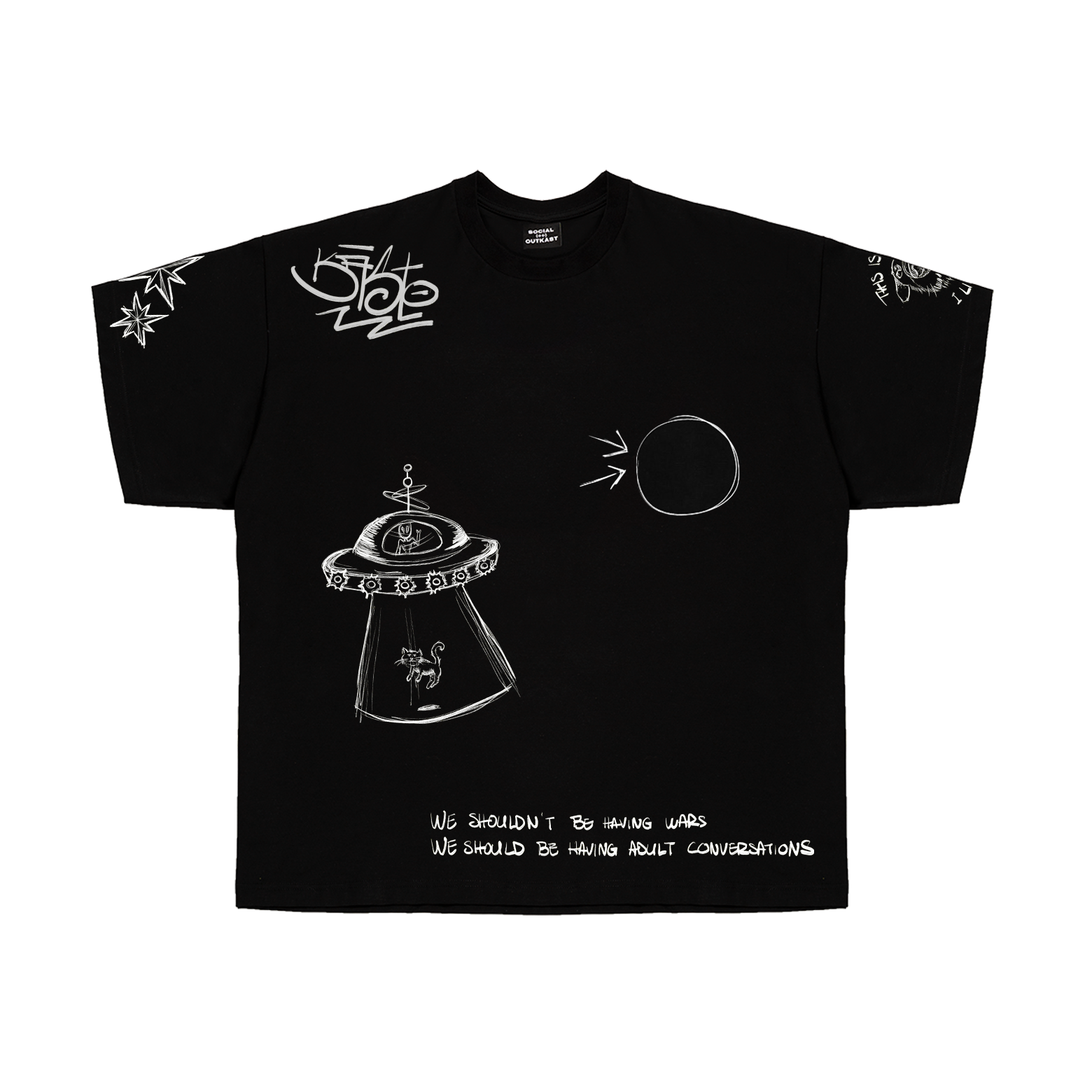 Doodle black t-shirt