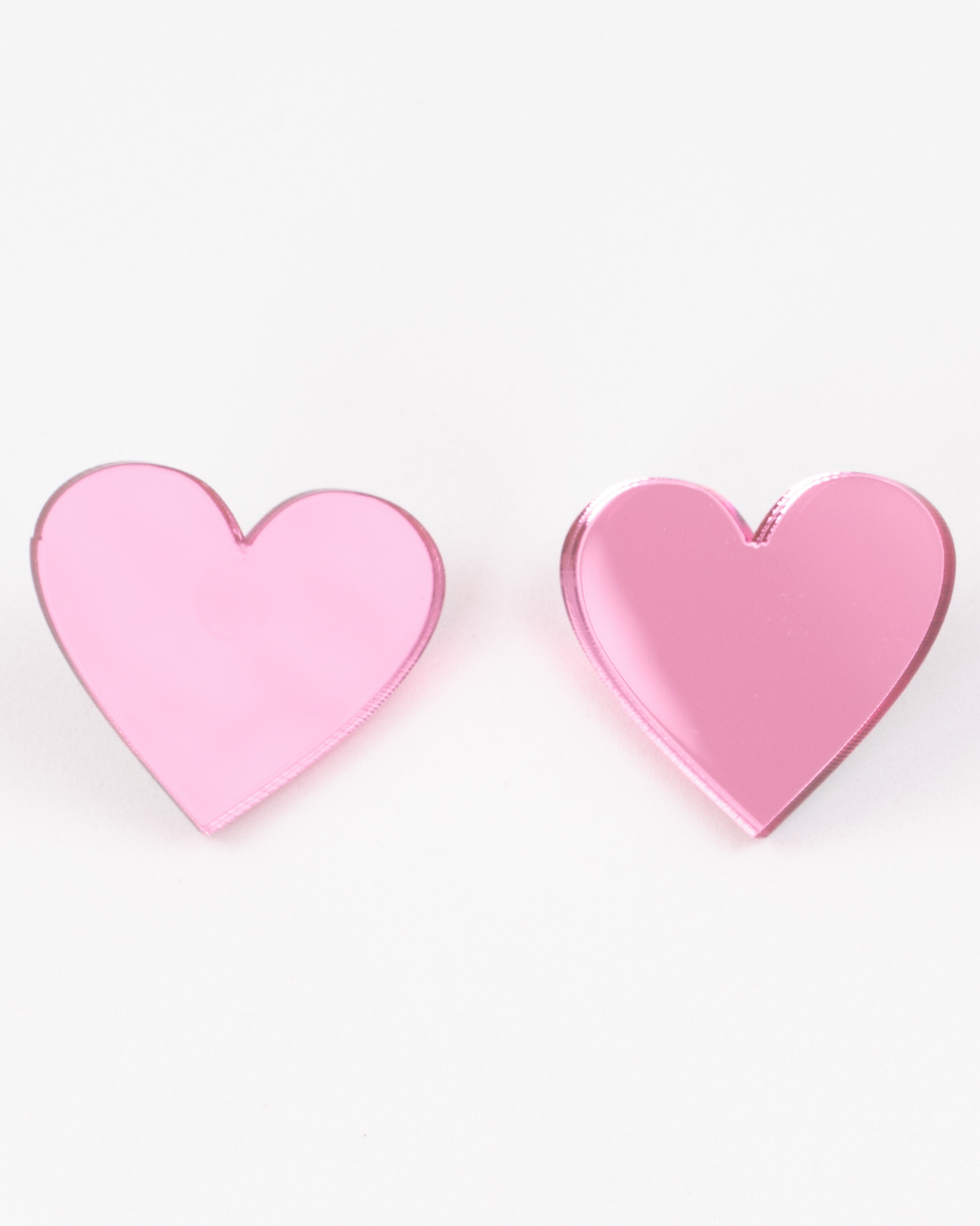FUNK DA QUEEN σκουλαρίκια καρδιά σε ροζ χρώμα