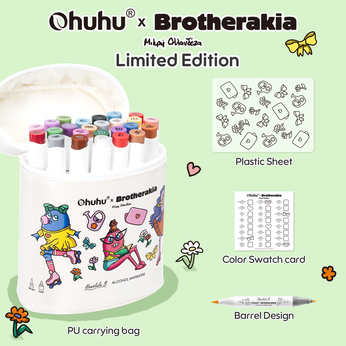 Pre-order: Ohuhu x Brotherakia alcohol marker set