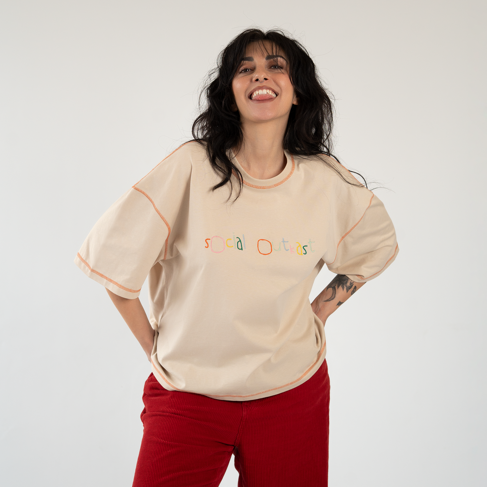 OG Kidscript beige t-shirt