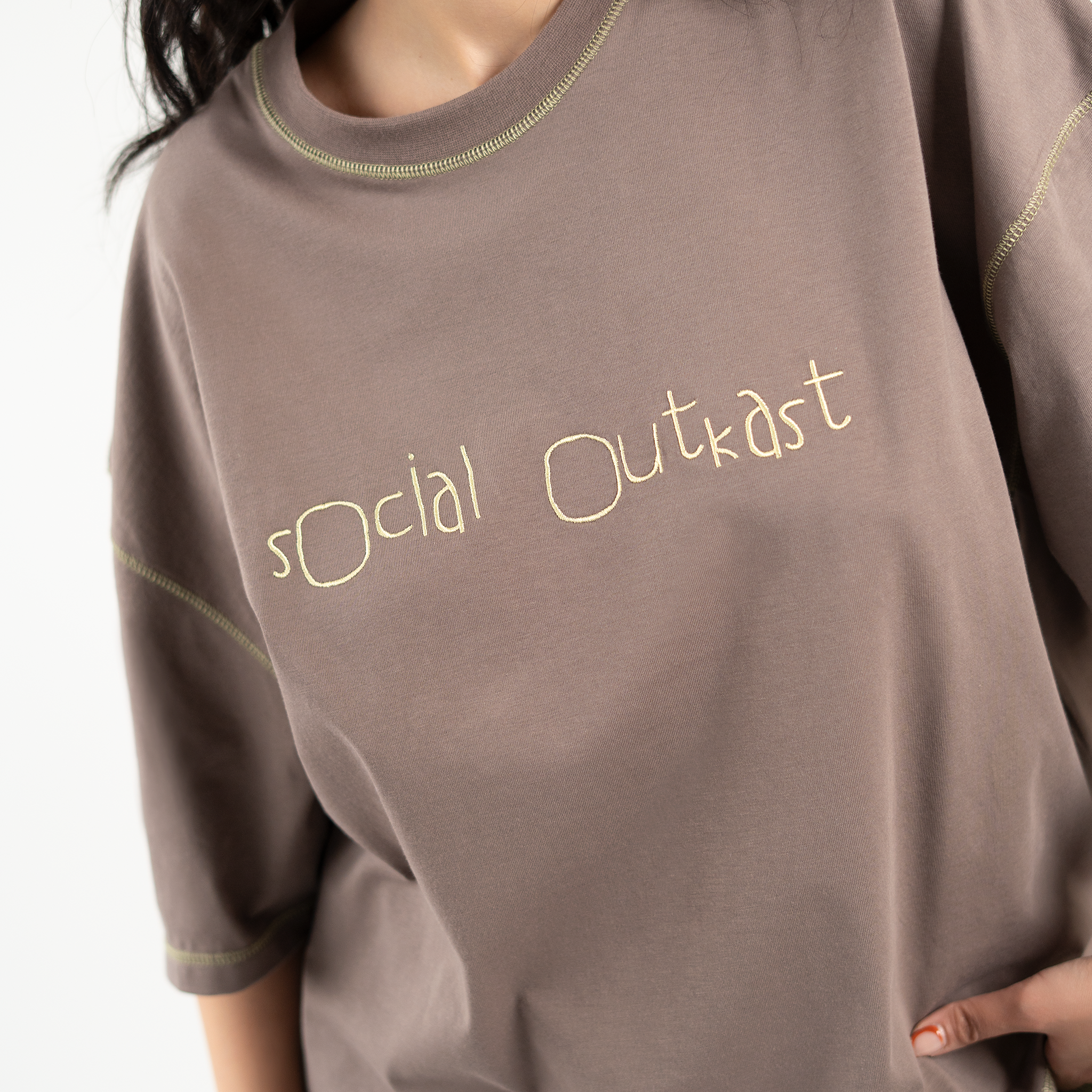 OG Kidscript brown t-shirt