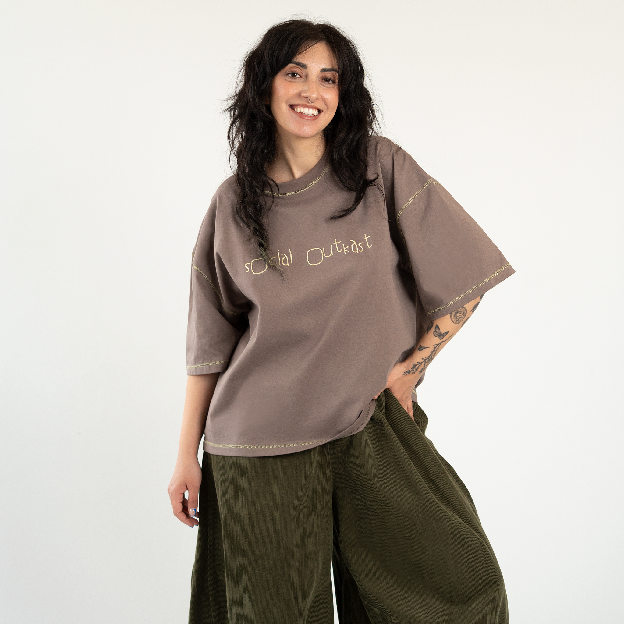 OG Kidscript brown t-shirt