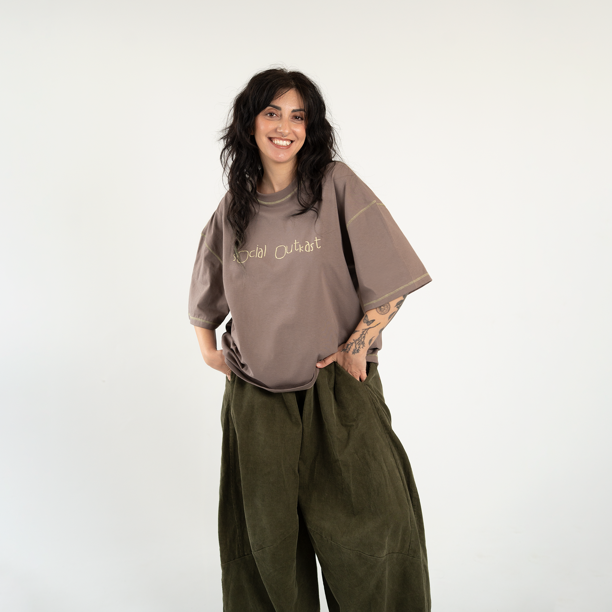 OG Kidscript brown t-shirt