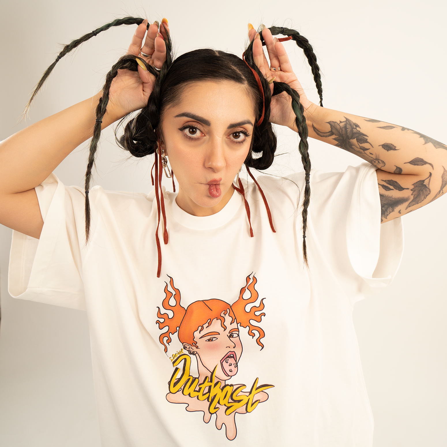 Phoenix Girl off-white t-shirt