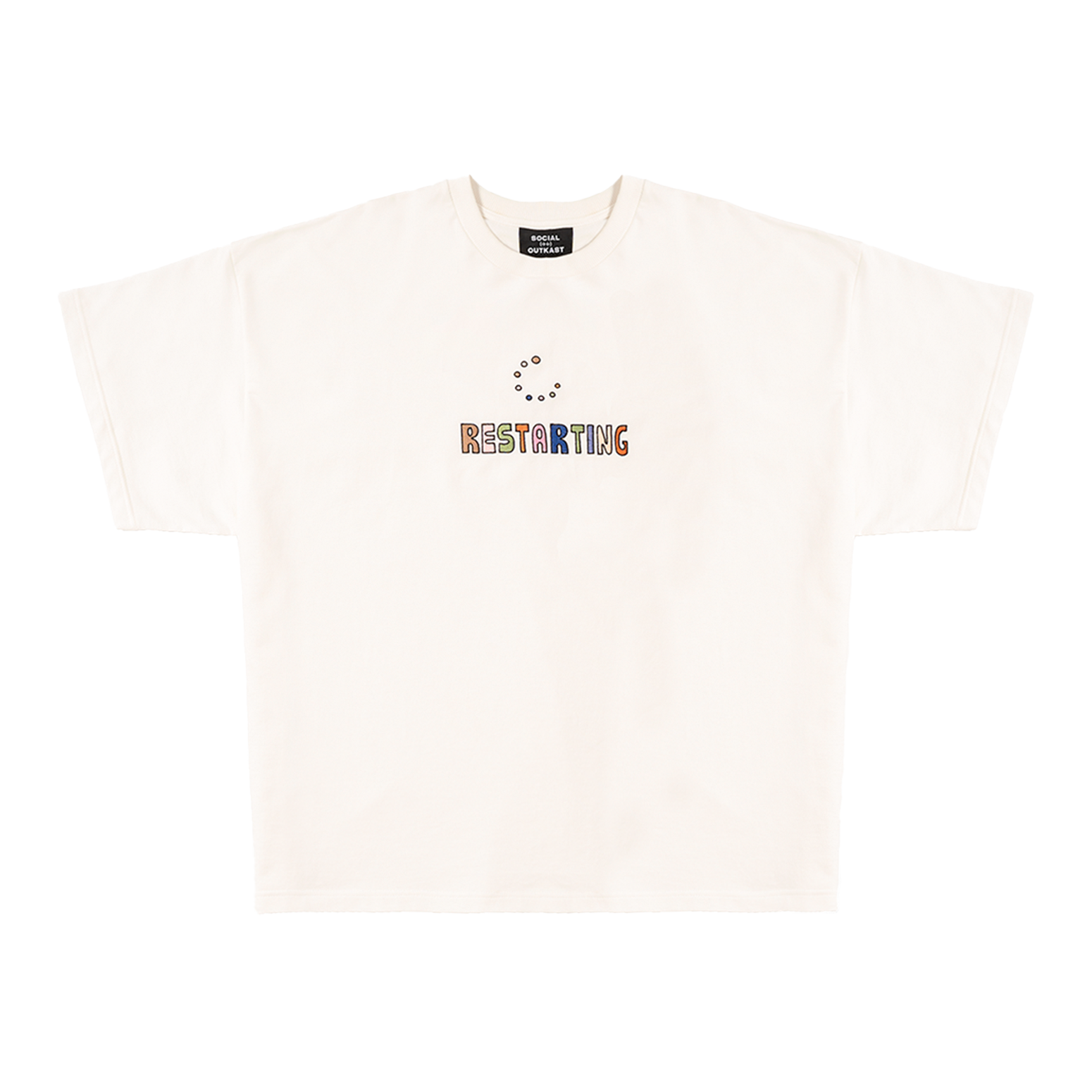 Restarting off-white t-shirt