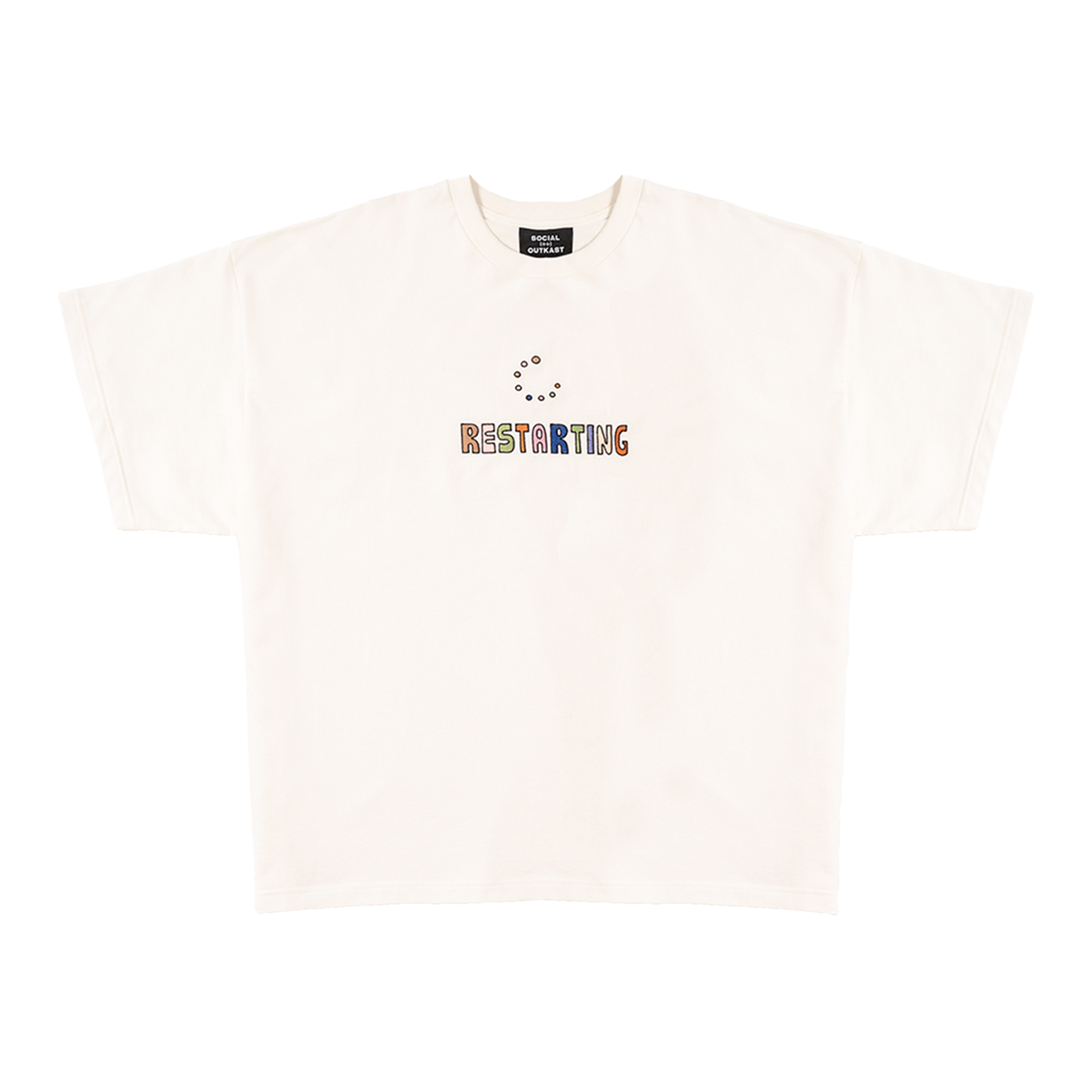 Restarting off-white t-shirt