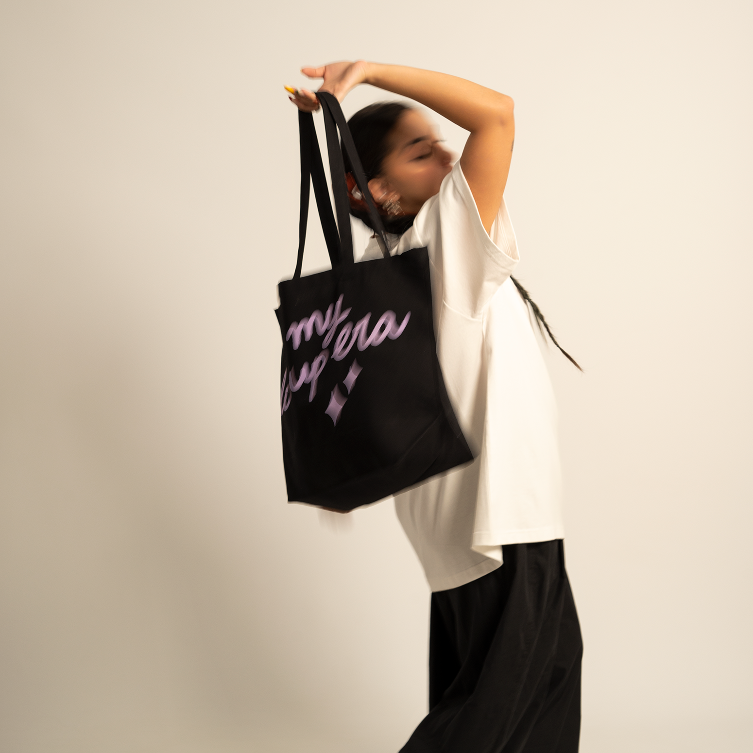 Glow Up Era black tote bag